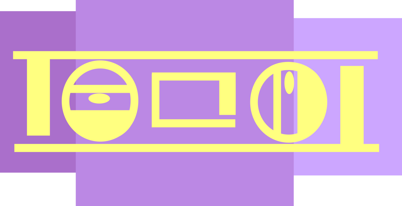 Vector Illustration of Spirit or Bubble Level Horizontal or Vertical Levelling Instrument