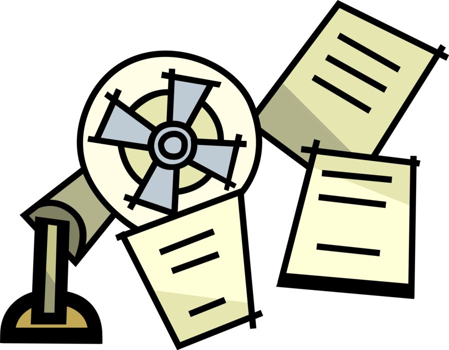 Vector Illustration of Household Electric Fan Provides Air Circulation