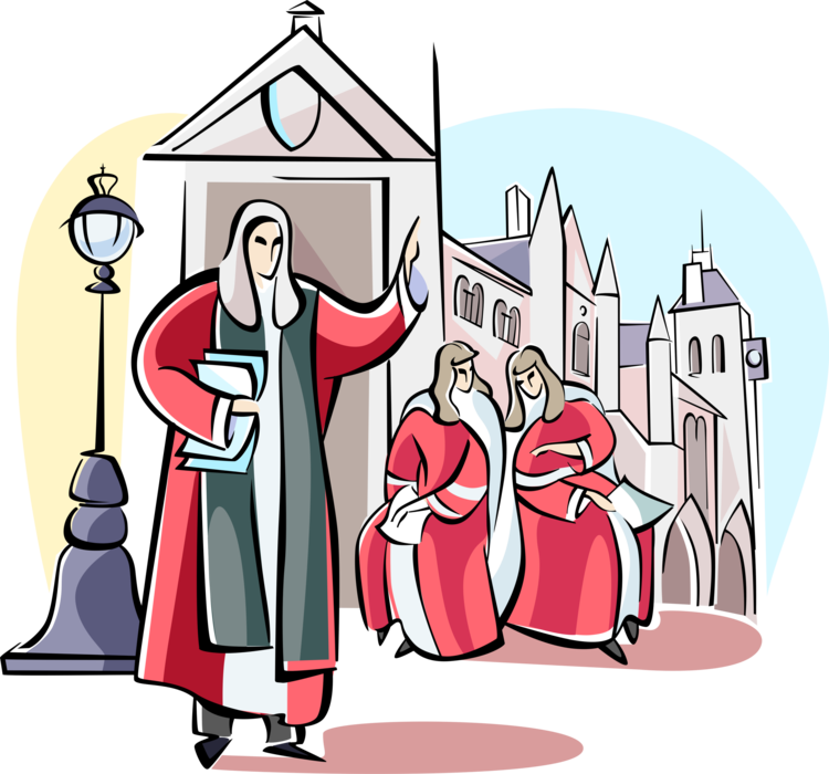 Vector Illustration of United Kingdom Member of the House of Lords with British House of Parliament, London, England