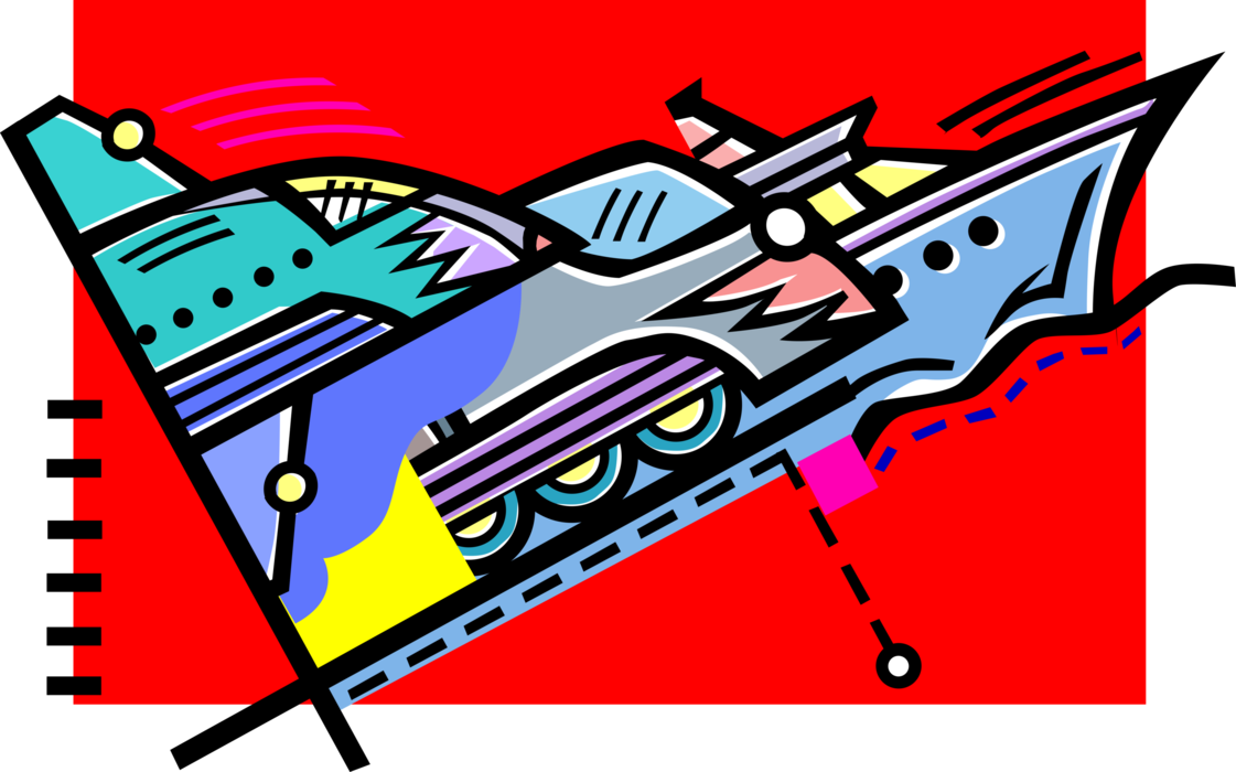 Vector Illustration of Different Modes of Land, Sea, and Air Transportation