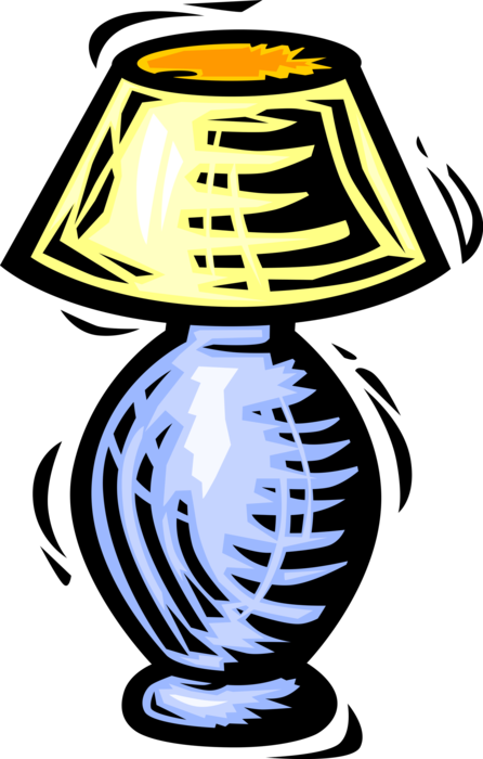 Vector Illustration of Electric Light Fixture Lamp as Illumination Source