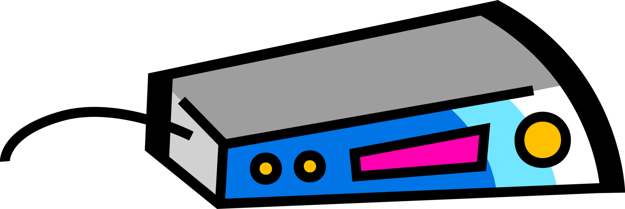 Vector Illustration of Modem Modulator-Demodulator Network Hardware Symbol