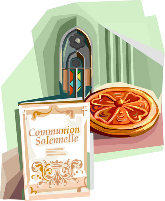 Vector Illustration of First Communion Solennelle Announcement