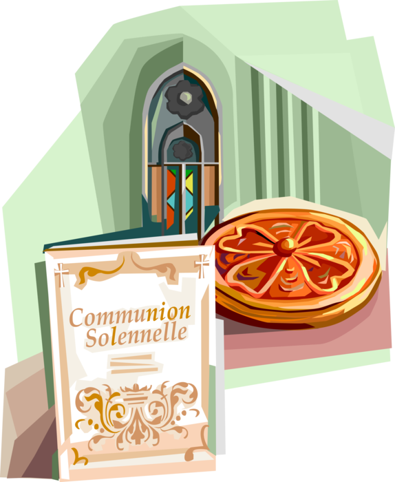 Vector Illustration of First Communion Solennelle Announcement