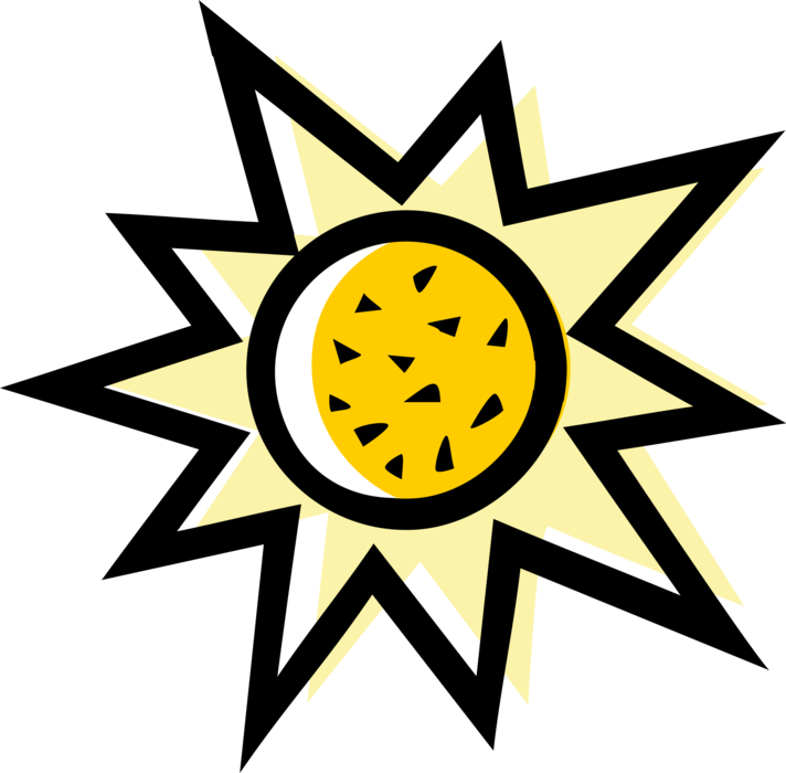 Vector Illustration of The Sun Solar Sun Rays Sunshine