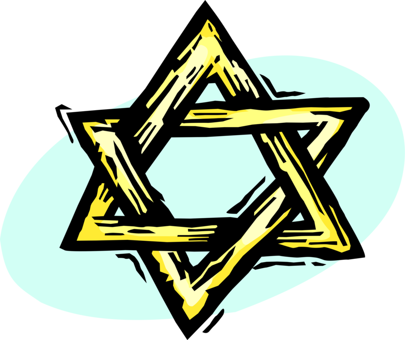 Vector Illustration of Star of David Shield of David Symbol of Jewish Identity and Judaism