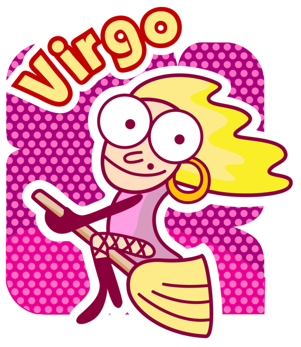 Vector Illustration of Astrological Horoscope Astrology Signs of the Zodiac - Earth Sign Virgo the Virgin