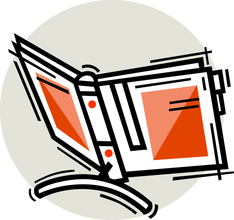 Vector Illustration of Books as Printed Works of Literature Fiction or Nonfiction Borrowed from Lending Library