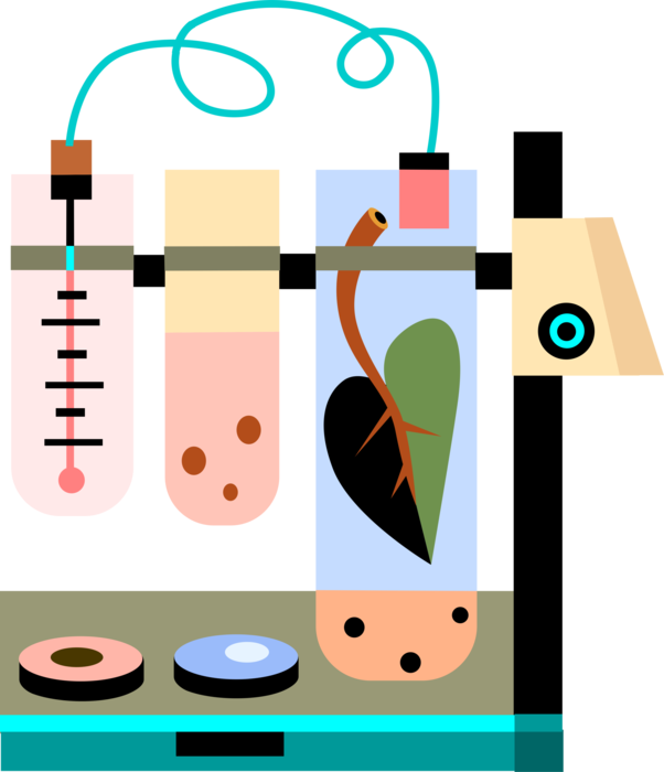 Vector Illustration of Biologist Plant Science Studies Plant Biology or Phytology in Research Laboratory