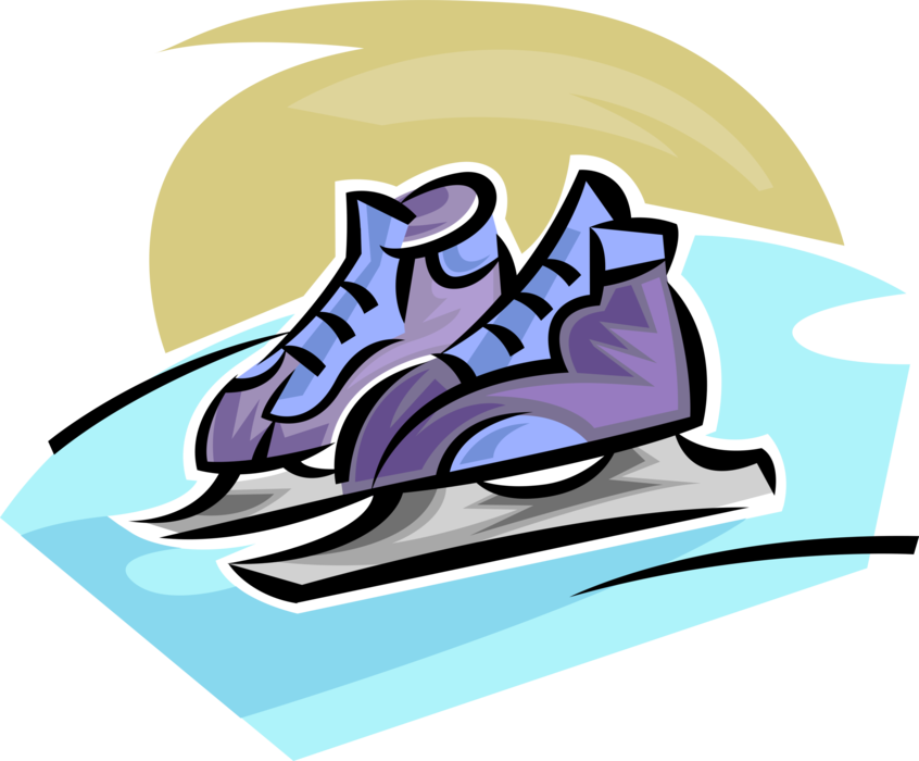 Vector Illustration of Speed Skating Ice Skates