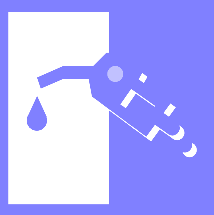 Vector Illustration of Fossil Fuel Petroleum Gas Service Station Gasoline Hose and Nozzle