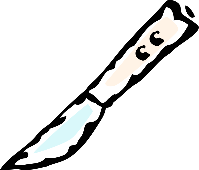 Vector Illustration of Kitchen Kitchenware Knife Utensil Cutlery