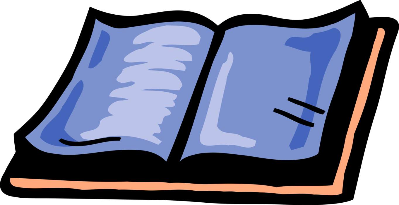 Vector Illustration of Schoolbook Textbooks as Printed Works of Literature