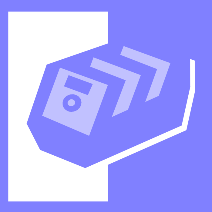 Vector Illustration of Floppy Disk Digital Storage Media