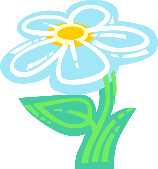Vector Illustration of Botanical Horticulture Garden Daisy Flower