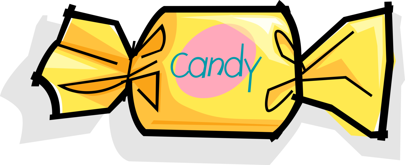 Vector Illustration of Wrapped Hard Candy Confection