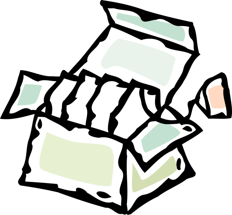 Vector Illustration of Package of Tea Bags for Brewing or Steeping Tea