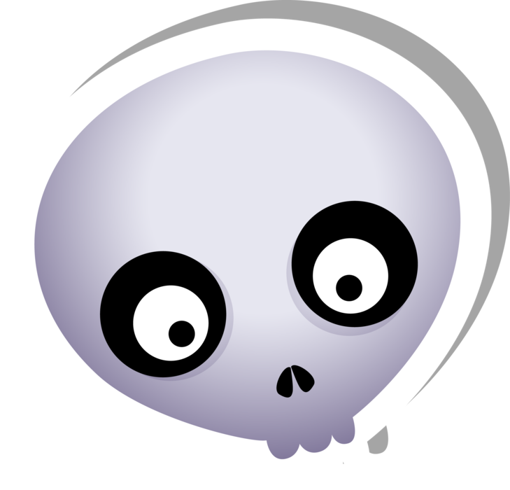 Cute Skull Ghost Sticker