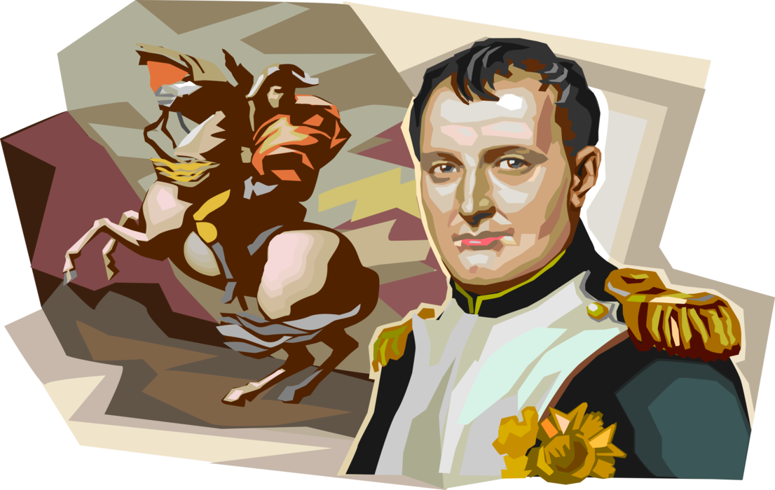 Vector Illustration of Emperor Napoléon Bonaparte, French Military and Political Leader, France 