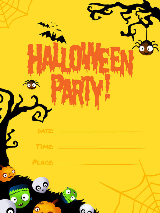 Halloween Party Invitation Template
