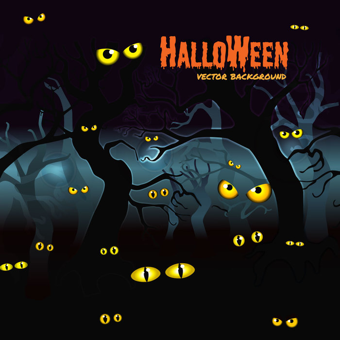 Spooky Eyes in Night - Background