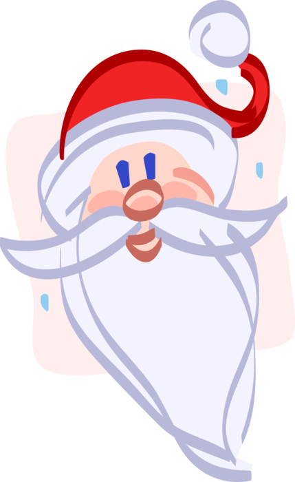 Vector Illustration of Santa Claus, Saint Nicholas, Saint Nick, Father Christmas, Kris Kringle Mythical Figure