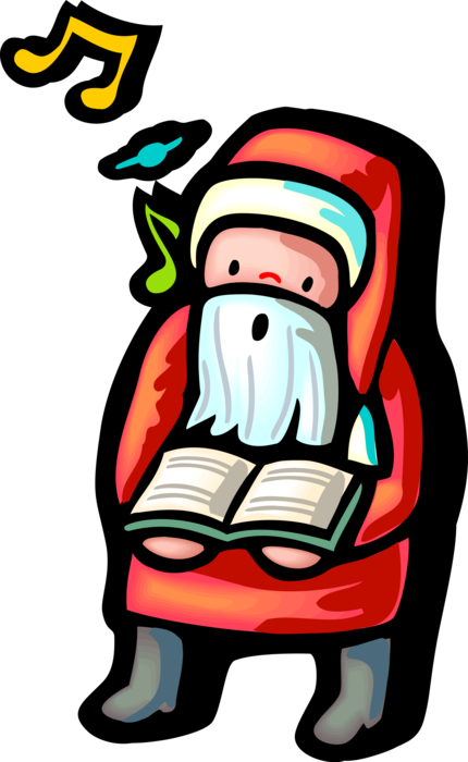 Vector Illustration of Santa Claus, Saint Nicholas, Saint Nick, Father Christmas, Kris Kringle Mythical Figure