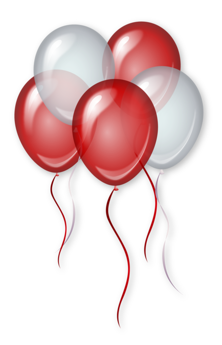 Red and White ballons