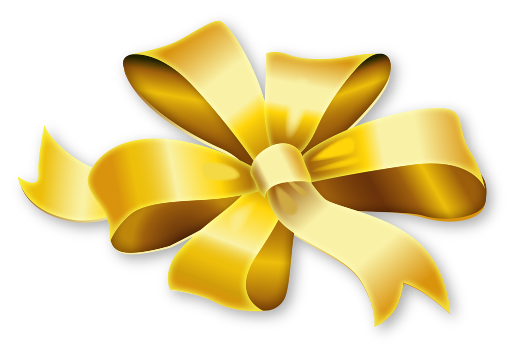 Golden Ribbon Gift Bow