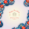 Wannapik vector happy hanukkah photo frame 01