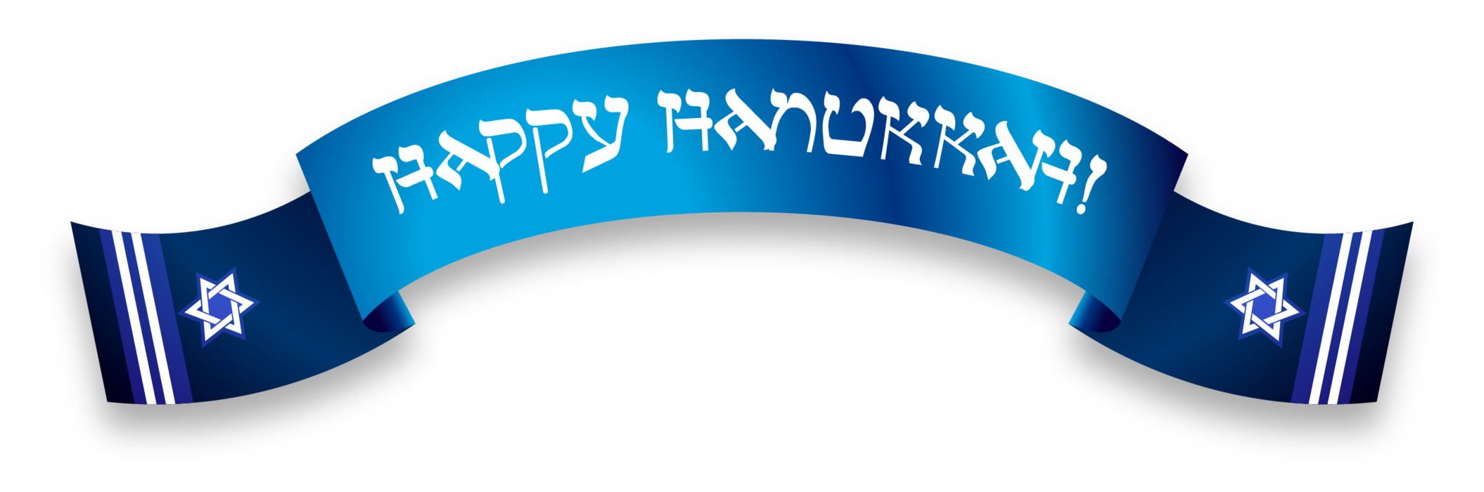 Happy Hanukkah Blue Banner