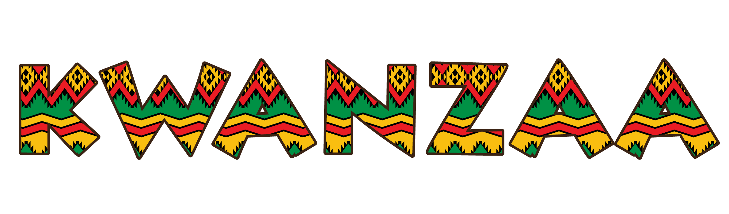 Kwanzaa title design - pattern filled