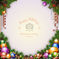 6re7kig420 wannapik vector happy holidays photo frame christmas 01