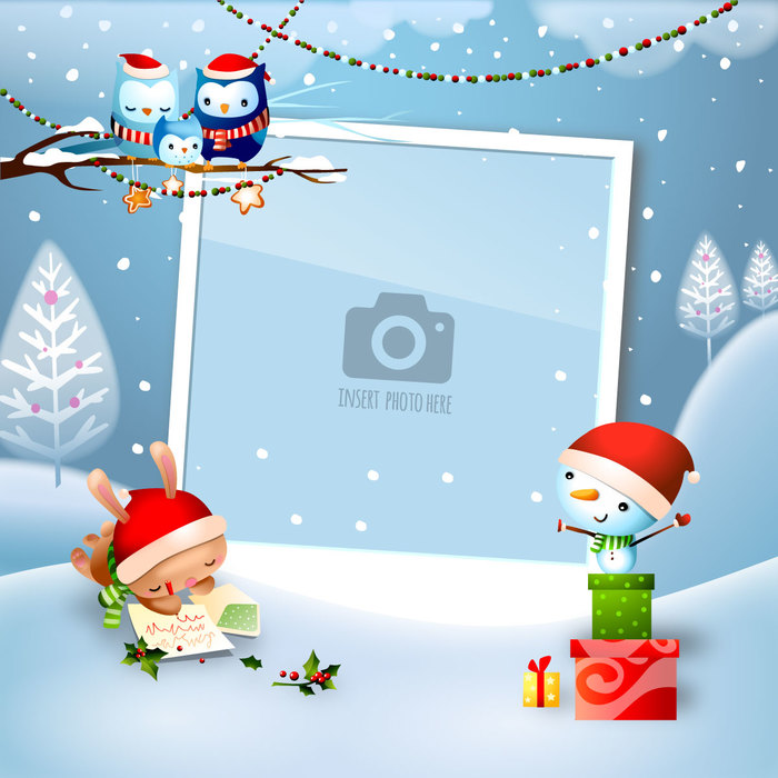 Winter Snow Scene Photo Frame