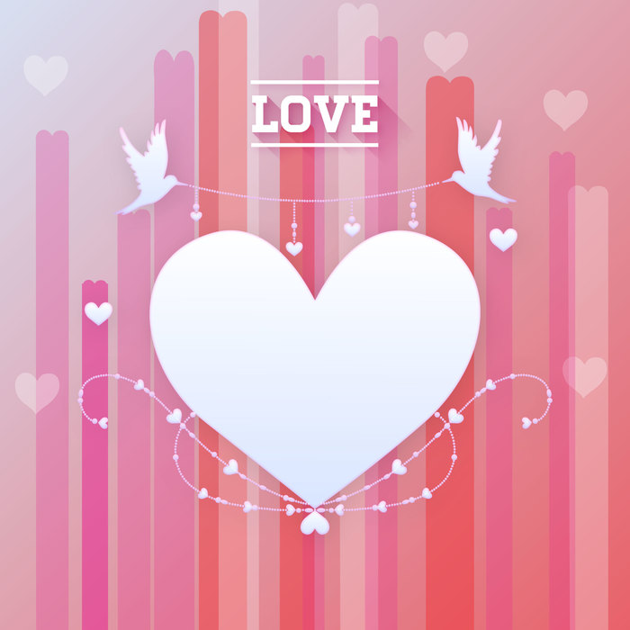 Valentine's Day Romantic Love Heart Vector Illustration
