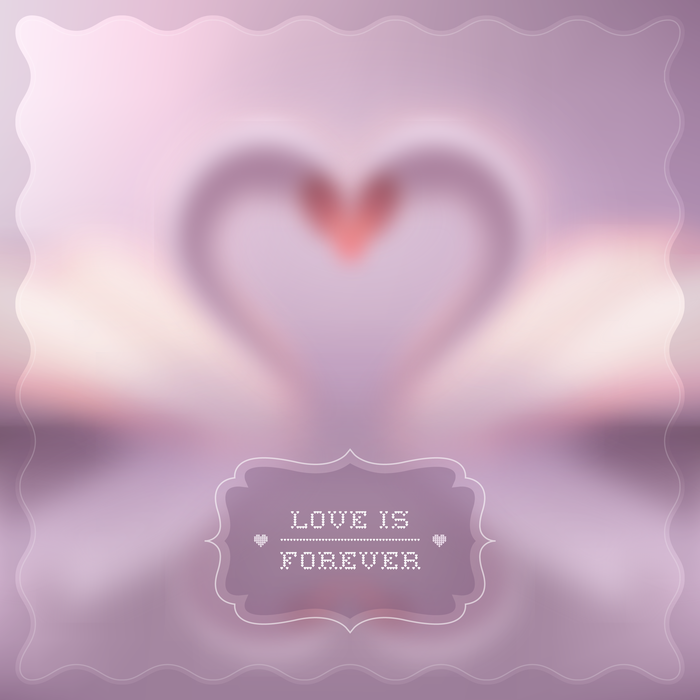 Valentine's Day Love is Forever Background Vector Illustration
