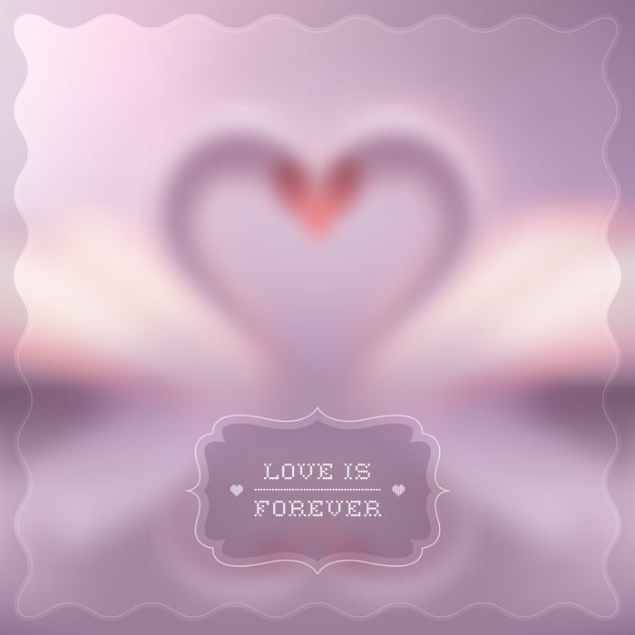 Valentine's Day Love is Forever Background Vector Illustration
