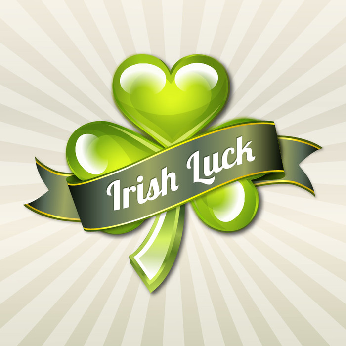 Irish Luck Banner with Shamrock