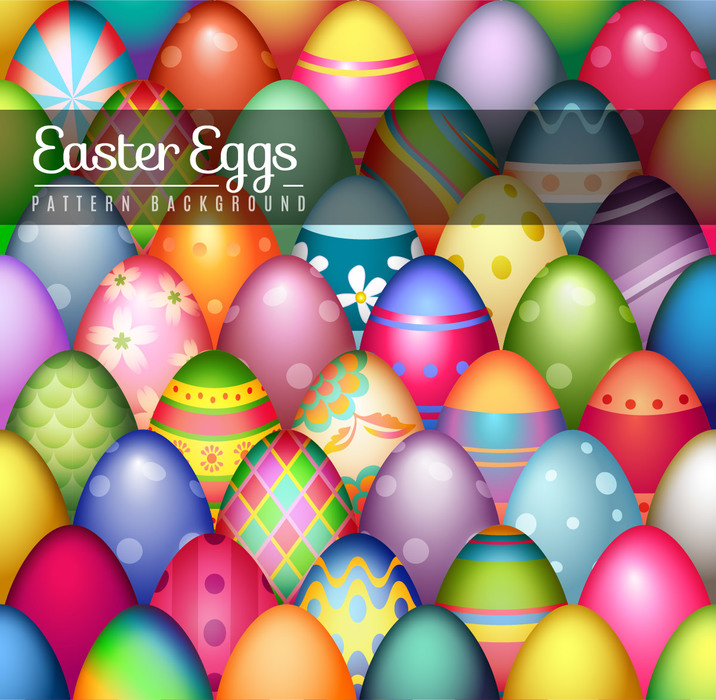 Patterned Easter Eggs Vector Illustration
