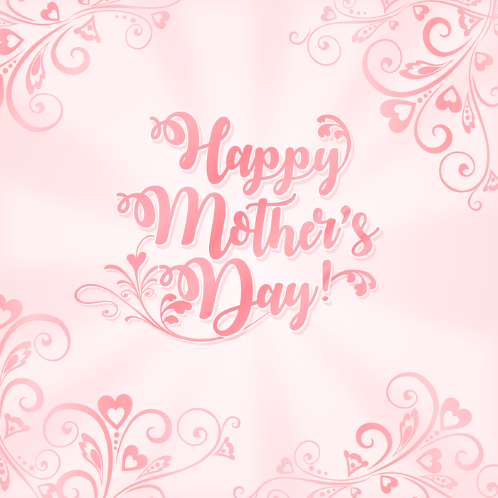 Happy Mother's Day Floral Embellishments Vector Illustration
