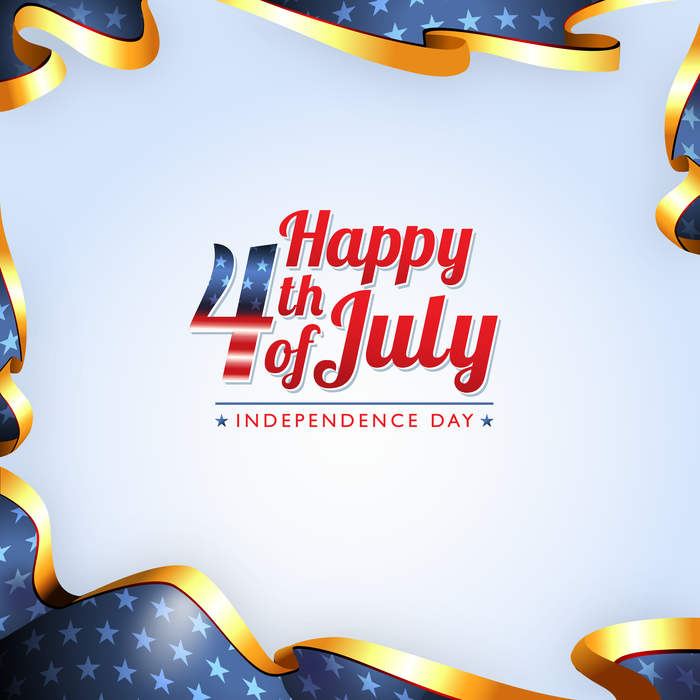 Happy 4th of July American Independence Day Frame Template Design