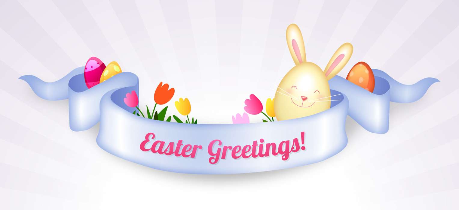 Easter Greetings Banners Vector Illustration
