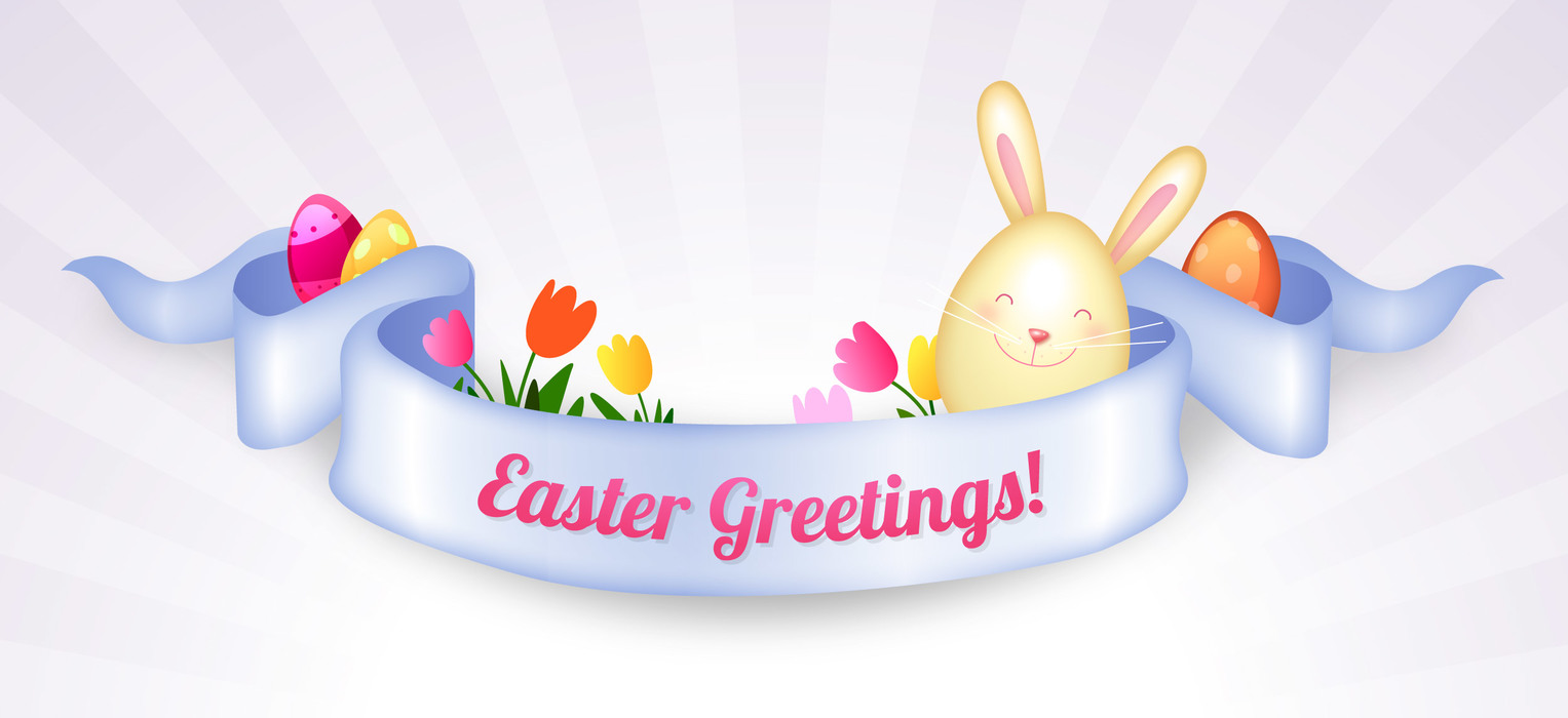 Easter Greetings Banners Vector Illustration
