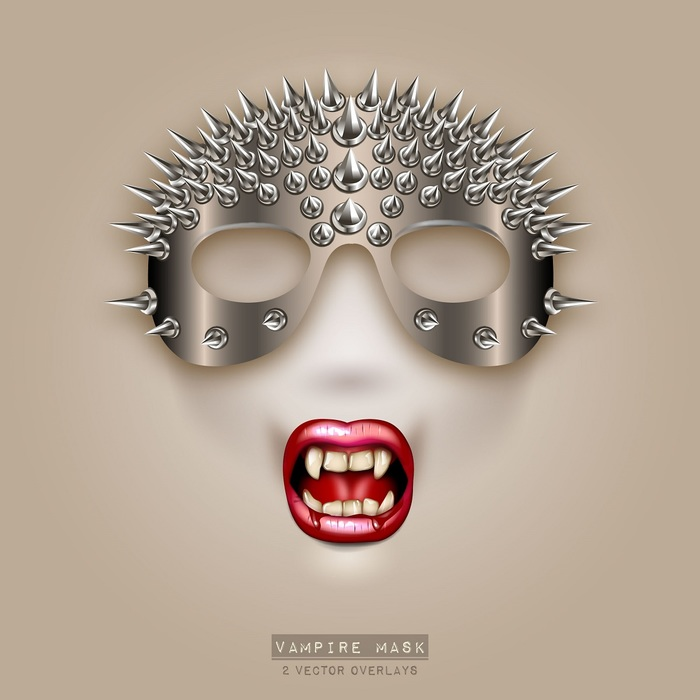 Vampire Mask and Teeth Overlays