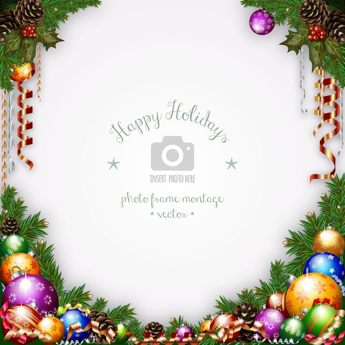 Christmas Ornaments Photo Frame Design